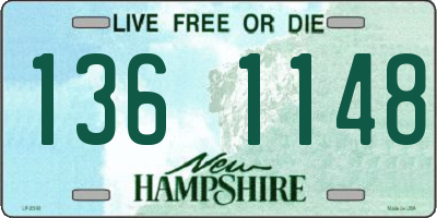 NH license plate 1361148