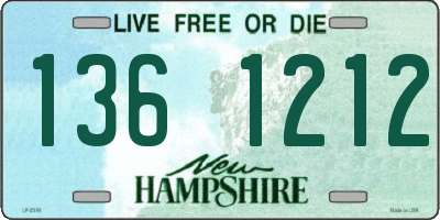 NH license plate 1361212