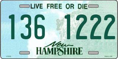 NH license plate 1361222