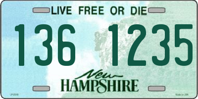 NH license plate 1361235