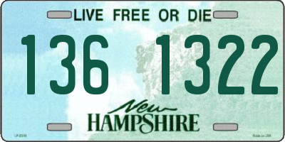 NH license plate 1361322