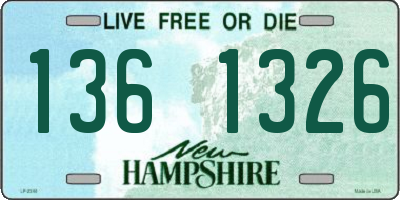 NH license plate 1361326