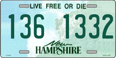 NH license plate 1361332