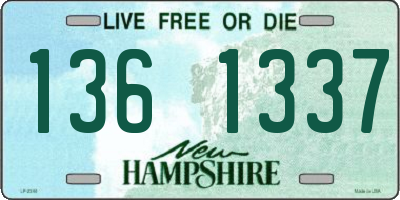 NH license plate 1361337