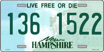 NH license plate 1361522