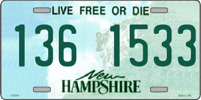 NH license plate 1361533