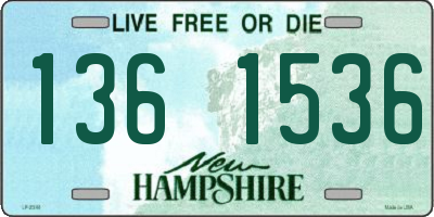 NH license plate 1361536