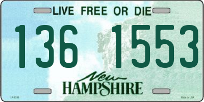 NH license plate 1361553