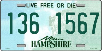 NH license plate 1361567