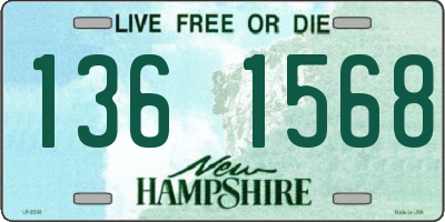 NH license plate 1361568
