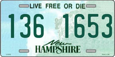 NH license plate 1361653