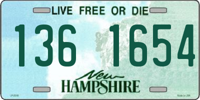 NH license plate 1361654
