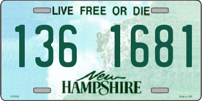 NH license plate 1361681