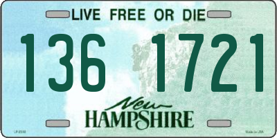 NH license plate 1361721