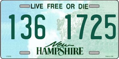 NH license plate 1361725