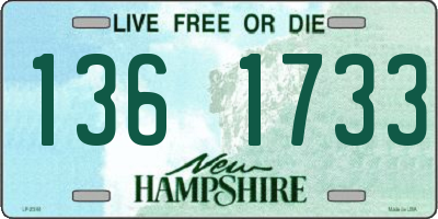 NH license plate 1361733