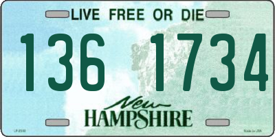 NH license plate 1361734