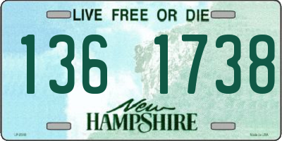 NH license plate 1361738