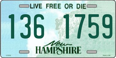 NH license plate 1361759