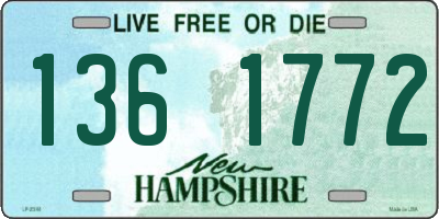 NH license plate 1361772
