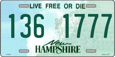 NH license plate 1361777