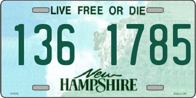 NH license plate 1361785