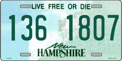 NH license plate 1361807