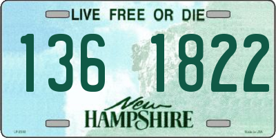 NH license plate 1361822
