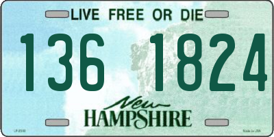 NH license plate 1361824