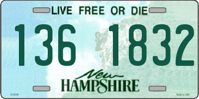 NH license plate 1361832