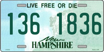 NH license plate 1361836