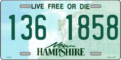 NH license plate 1361858