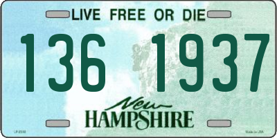 NH license plate 1361937