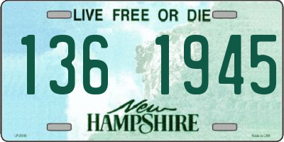 NH license plate 1361945