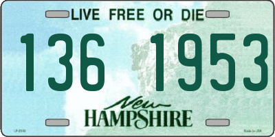 NH license plate 1361953