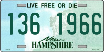 NH license plate 1361966