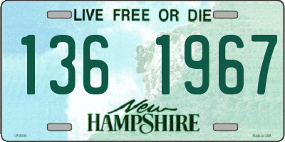 NH license plate 1361967