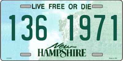 NH license plate 1361971
