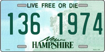 NH license plate 1361974