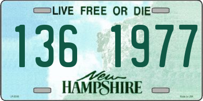 NH license plate 1361977