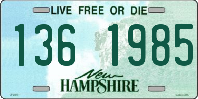 NH license plate 1361985