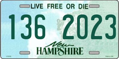 NH license plate 1362023