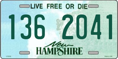 NH license plate 1362041
