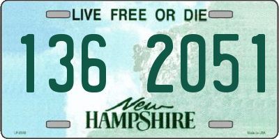 NH license plate 1362051