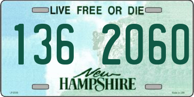 NH license plate 1362060