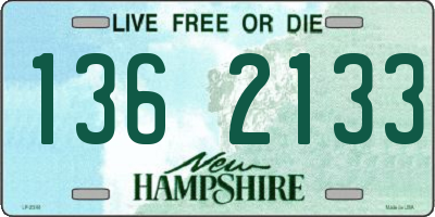 NH license plate 1362133