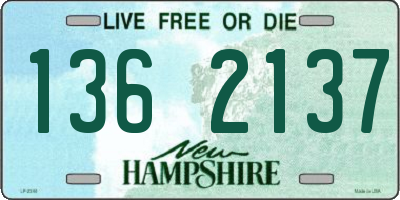 NH license plate 1362137