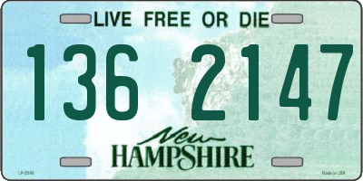 NH license plate 1362147