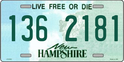 NH license plate 1362181