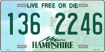 NH license plate 1362246